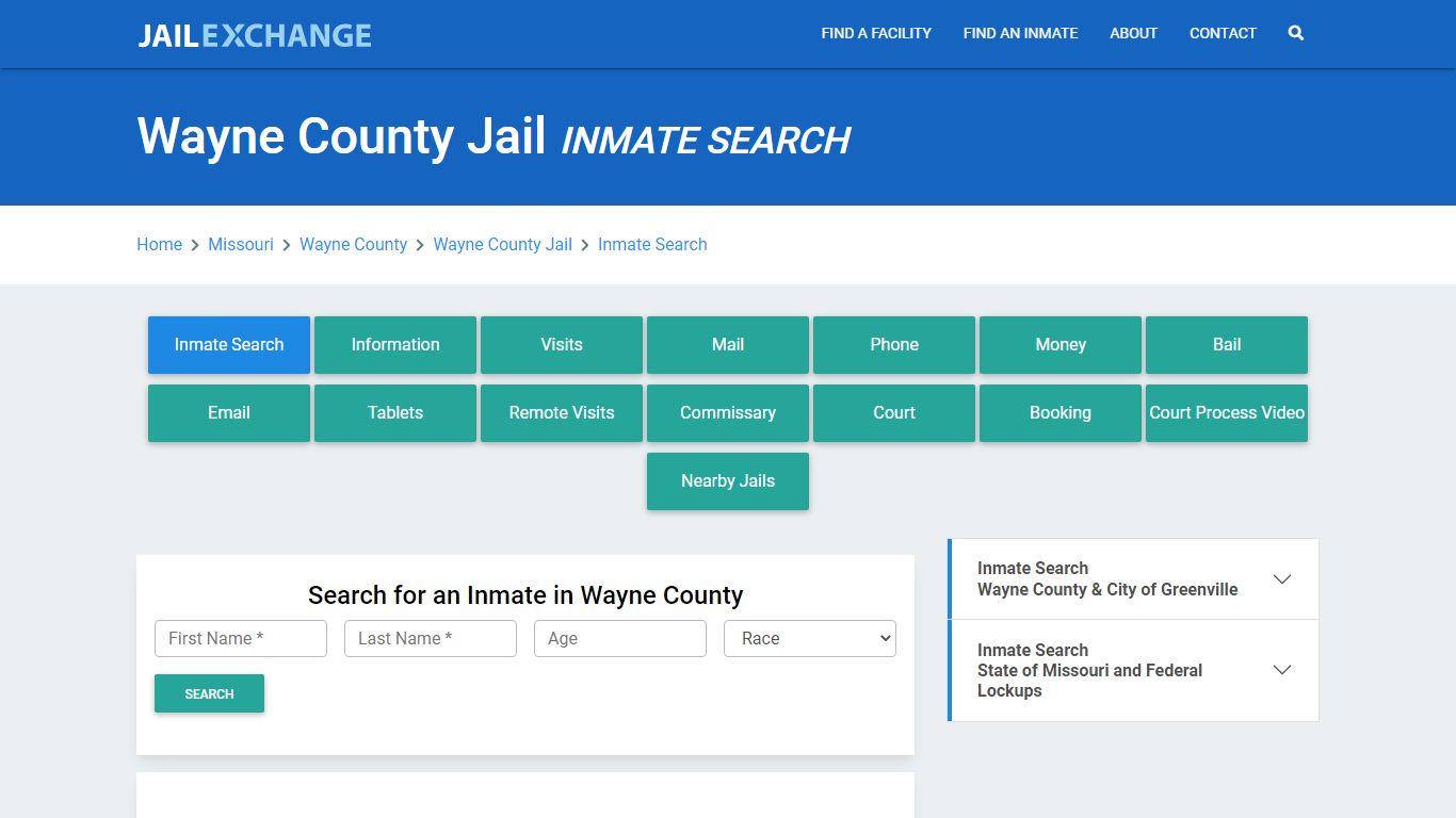 Wayne County Jail, MO Inmate Search: Roster & Mugshots - Jail Exchange